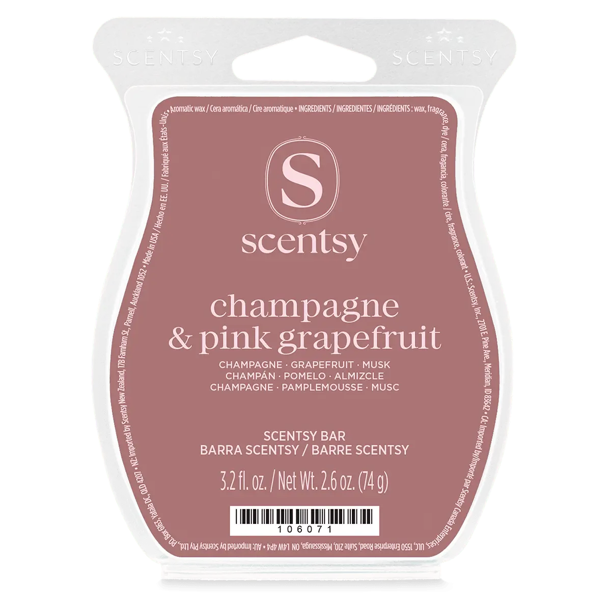 Scent-Bar-Champagnepinkgrapefruit-Vday-Iso-R1-2026-Pws Champagne & Pink Grapefruit Scentsy Wax Bar - Valentine's Day 2026