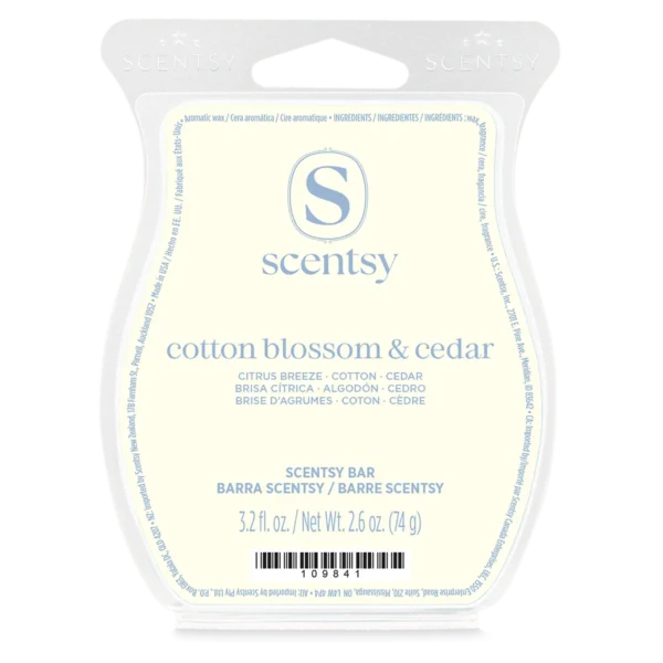 Scent-Bar-Cottonblossom&Amp;Cedar-Classic-Iso-R1-2026-Pws Cotton Blossom & Cedar Scentsy Bar