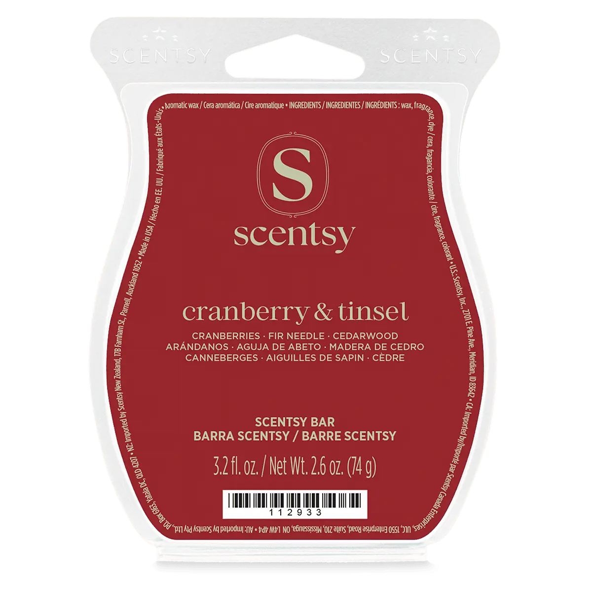 Cranberry & Tinsel Scentsy Bar - November 2026 BBMB