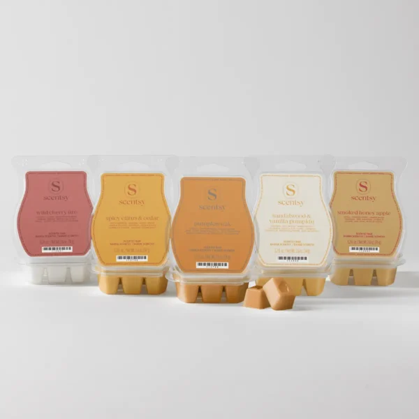 SCENT-Bar-HarvestCollection-PACKSHOT-5UP-R13-2026-PWS Harvest 2026 5 Pack Scentsy Wax Bar Bundle