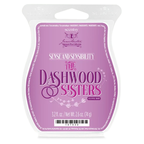 Scent-Bar-Janeausten-Dashwoodsisters-Iso-R1-2026-Pws Sense and Sensibility: The Dashwood Sisters Scentsy Bar - Jane Austen