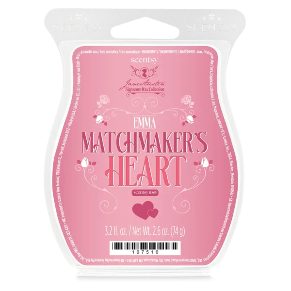 Scent-Bar-Janeausten-Matchmatersheart-Iso-R1-2026-Pws Emma: Matchmaker's Heart Scentsy Bar - Jane Austen