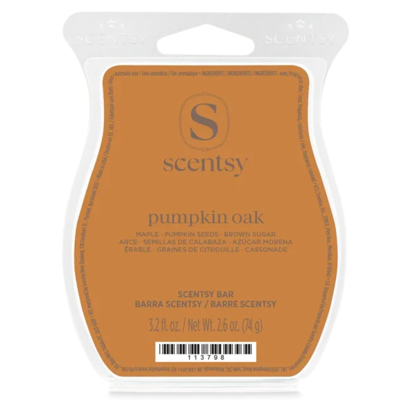 Scent-Bar-Pumpkinoak-Iso-R1-2026-Pws Pumpkin Oak Scentsy Bar - Harvest 2026