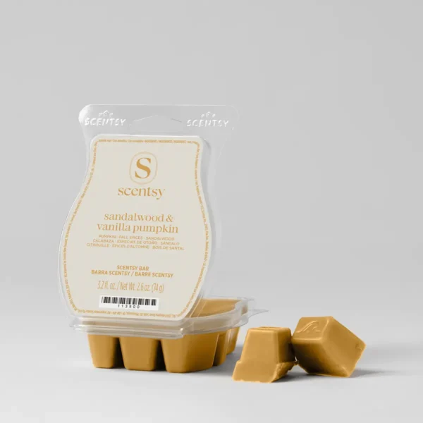 SCENT-Bar-SandalwoodVanillaPumpkin-PACKSHOT-Wax-R13-2026-PWS Sandalwood & Vanilla Pumpkin Scentsy Bar - Harvest 2026
