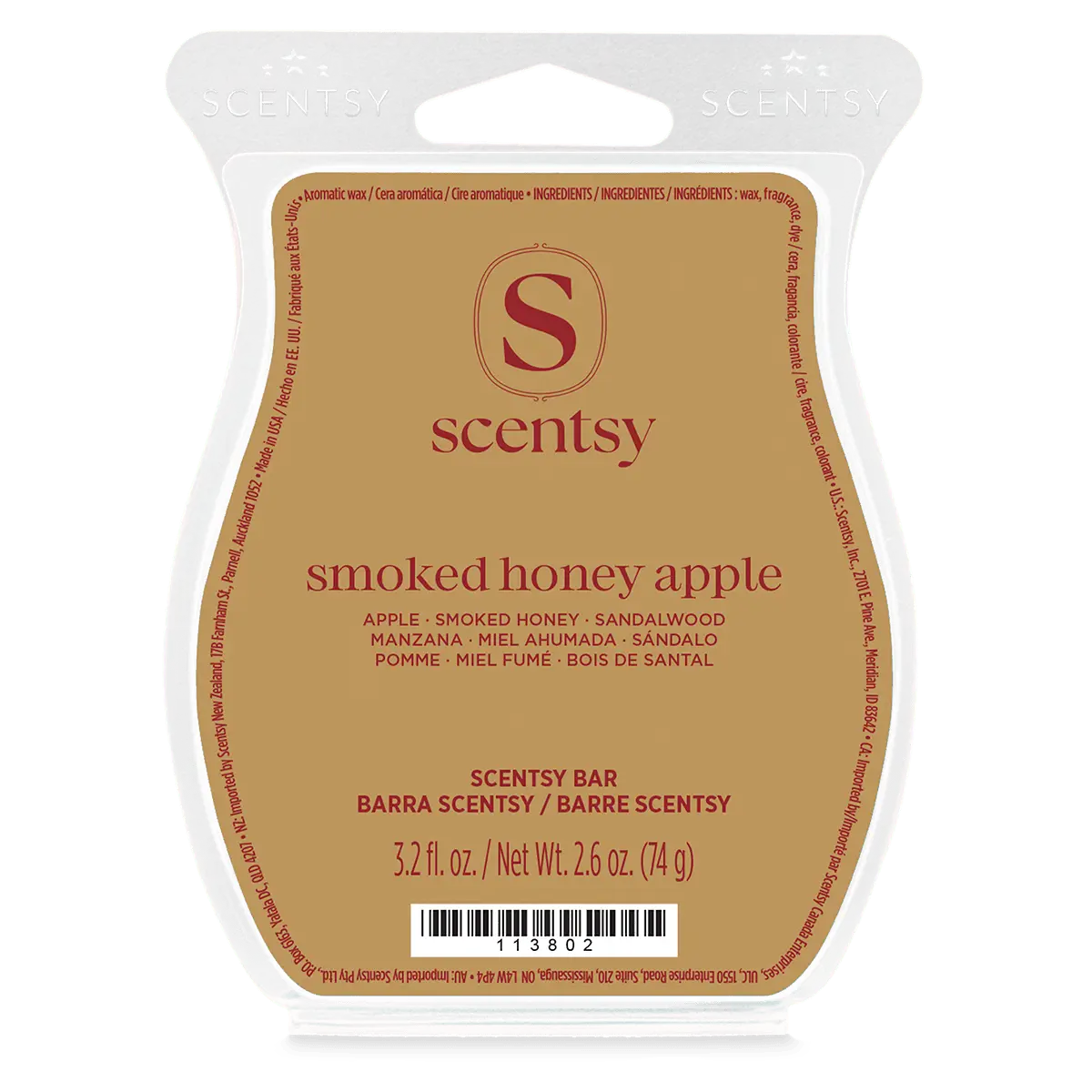 Scent-Bar-Smokedapplehoney-Iso-R1-2026-Pws Smoked Honey Apple Scentsy Bar - Harvest 2026