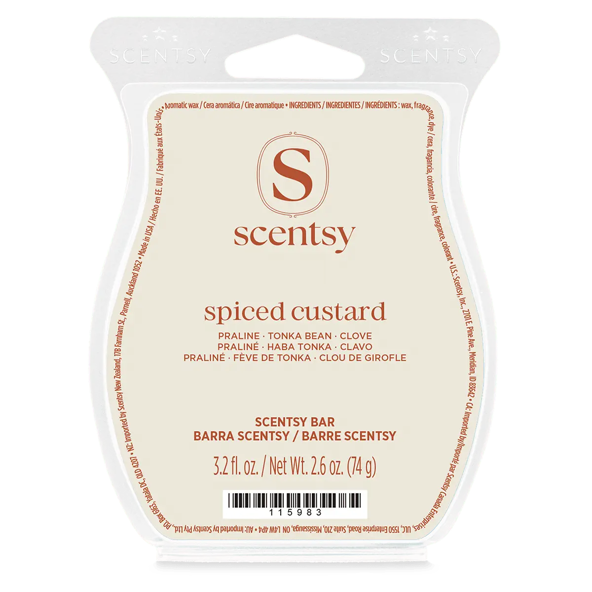 Scent-Bar-Spicedcustard-Iso-R1-2026-Pws Spiced Custard Scentsy Wax Bar