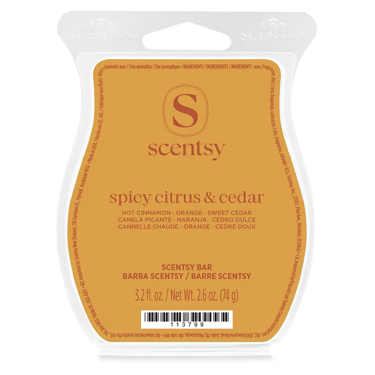 Scent-Bar-Spicycitruscedar-Iso-R1-2026-Pws Spicy Citrus & Cedar Scentsy Bar - Harvest 2026