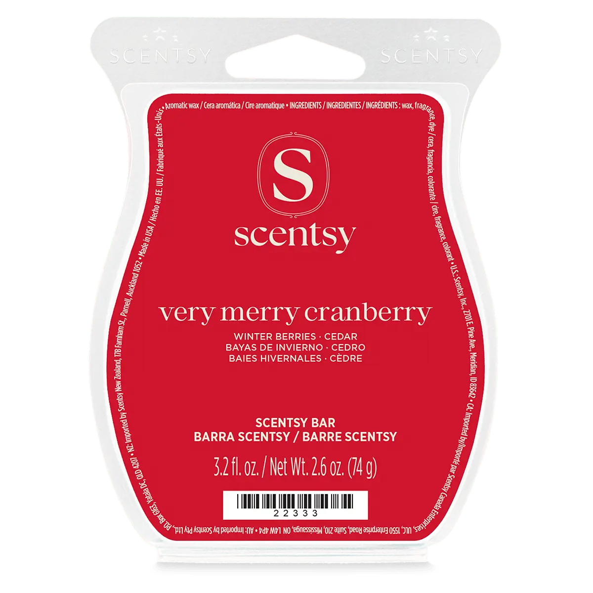 Very Merry Cranberry Scentsy Bar - November 2026 BBMB