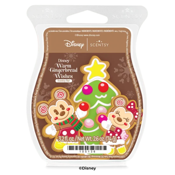 Disney Warm Gingerbread Wishes Scentsy Wax Bar