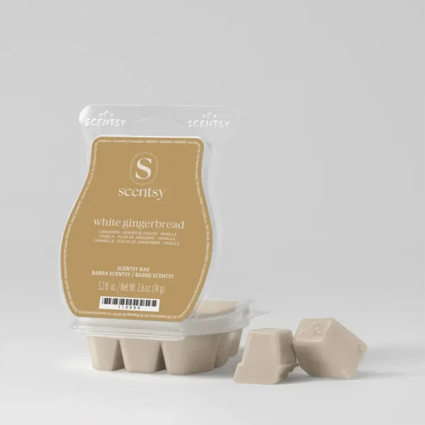 SCENT-Bar-WhiteGingerbread-PACKSHOT-Wax-R13-2026-PWS White Gingerbread Scentsy Wax Bar - October 2026