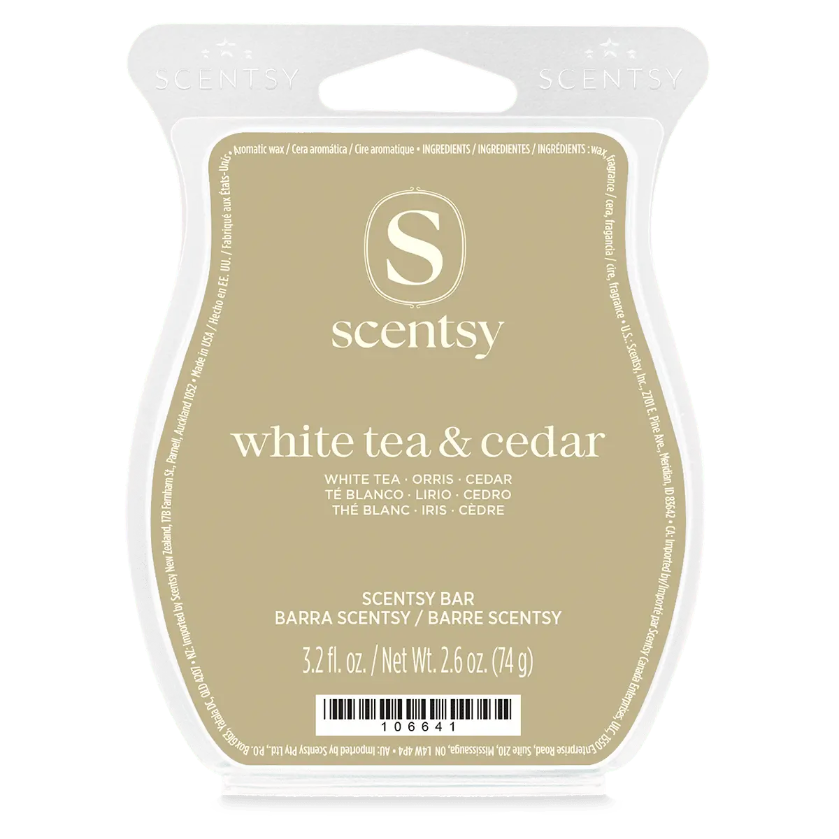 White Tea & Cedar Scentsy Bar