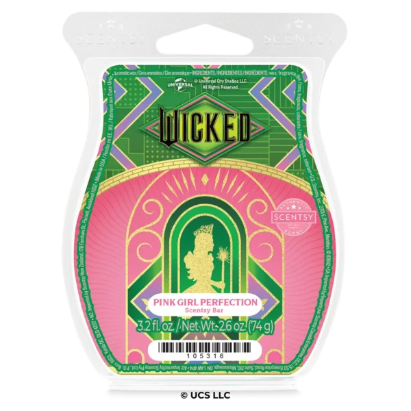 Wicked Pink Girl Perfection Scentsy Wax Bar | Wicked the Movie