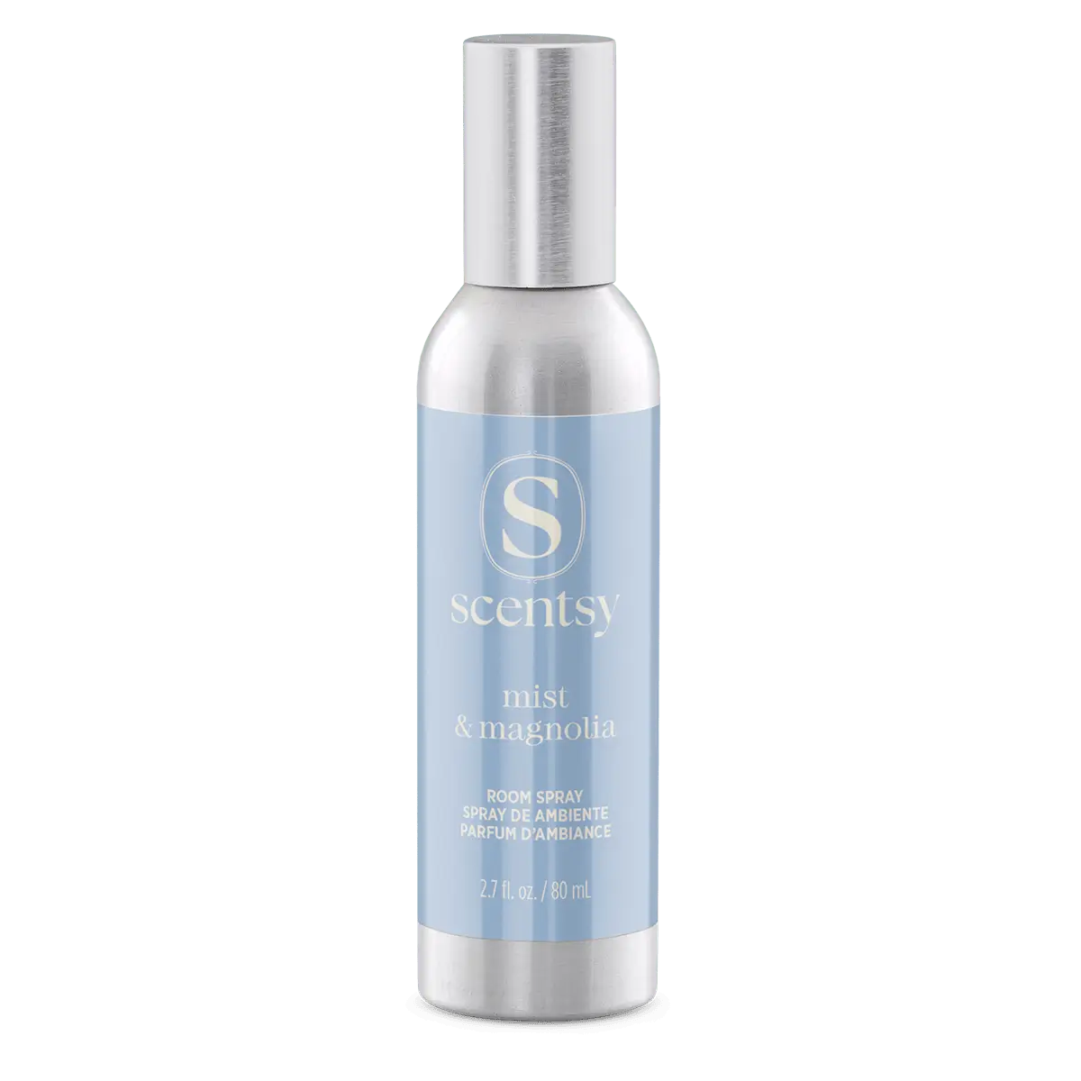Scent-Roomspray-Mistmagnolia-Iso-R1-Apr-26-Pws Mist & Magnolia Scentsy Room Spray - April 2026
