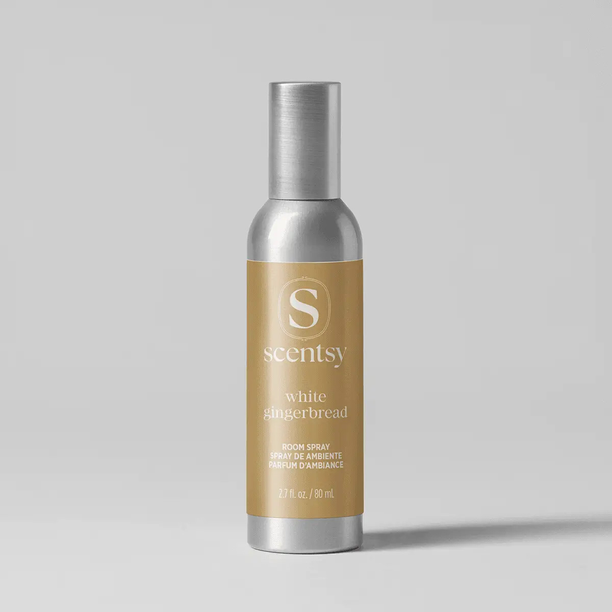 SCENT-RoomSpray-WhiteGingerbread-PACKSHOT-R1-2026-PWS White Gingerbread Scentsy Room Spray - October 2026