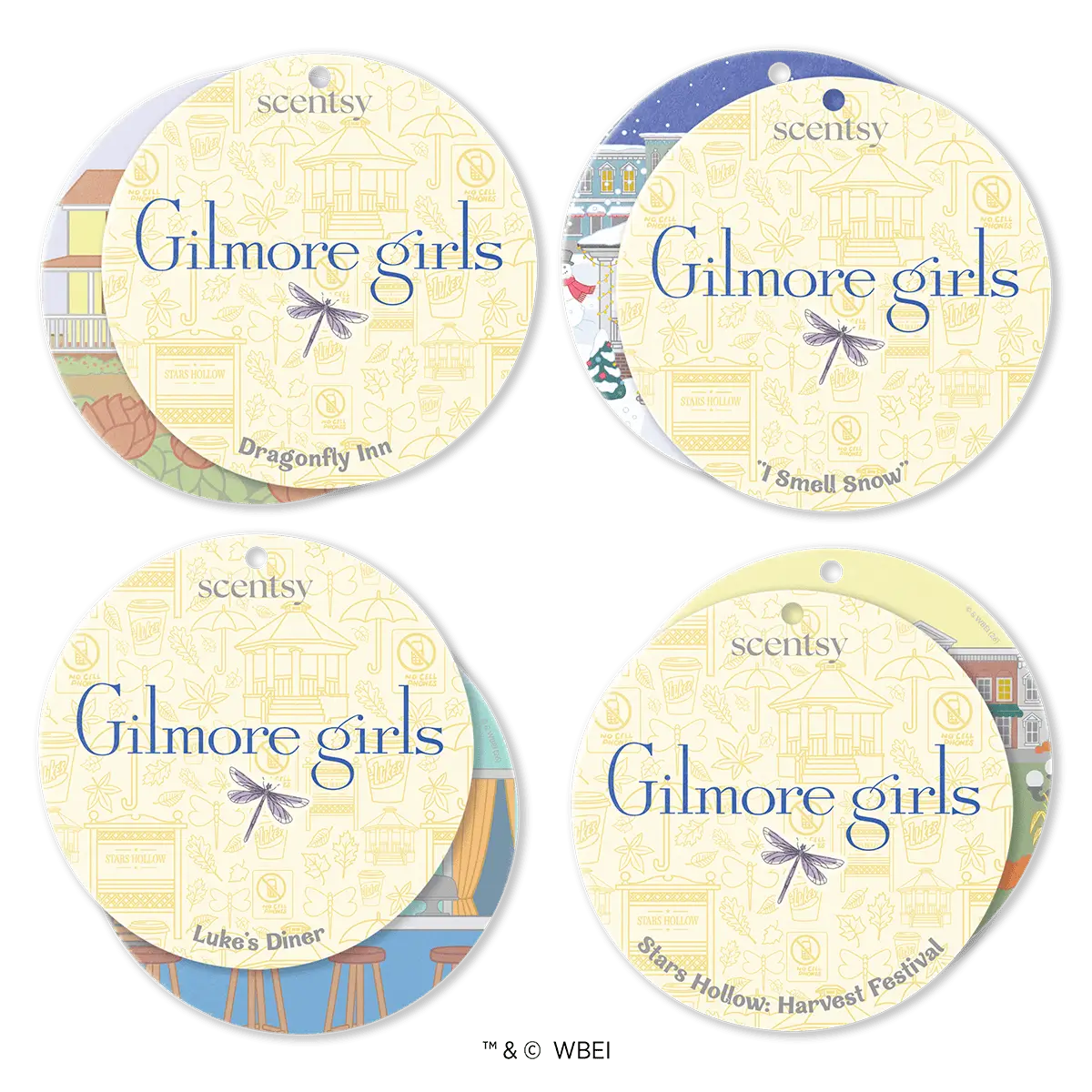 Scent-Scentcircle-4Pack-Gilmoregirls-Iso-R1-2026-Pws Gilmore Girls™ Scentsy Scent Circle 4 Pack