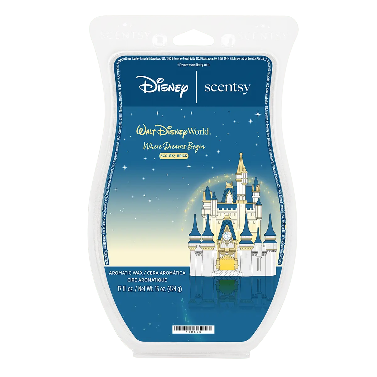 Scent-Scentsybrick-Wdw-Wheredreamsbegin-Iso-R1-2026-Pws Walt Disney World: Cinderella Castle Scentsy Warmer & Where Dreams Begin Brick Bundle