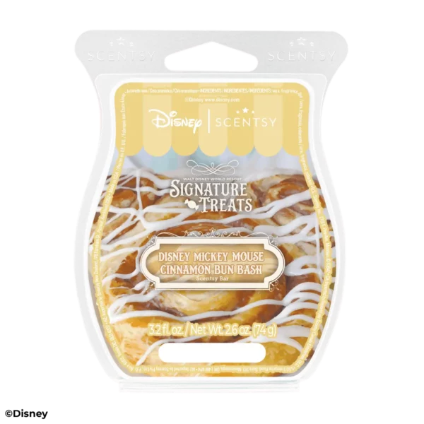 Scent-Waxbar-Wdwsigtreats-Disneymickeymousecinnamonbunbash-Iso-R13-Fw24-Pws Walt Disney World Resort Signature Treats Scentsy Wax Collection