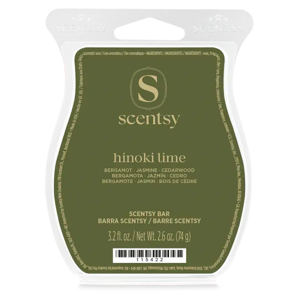 SCENTBarHinokiLimeISOR12026PWS Hinoki Lime (Orville) Scentsy Bar - From The Seven Paths Home Whiff Box