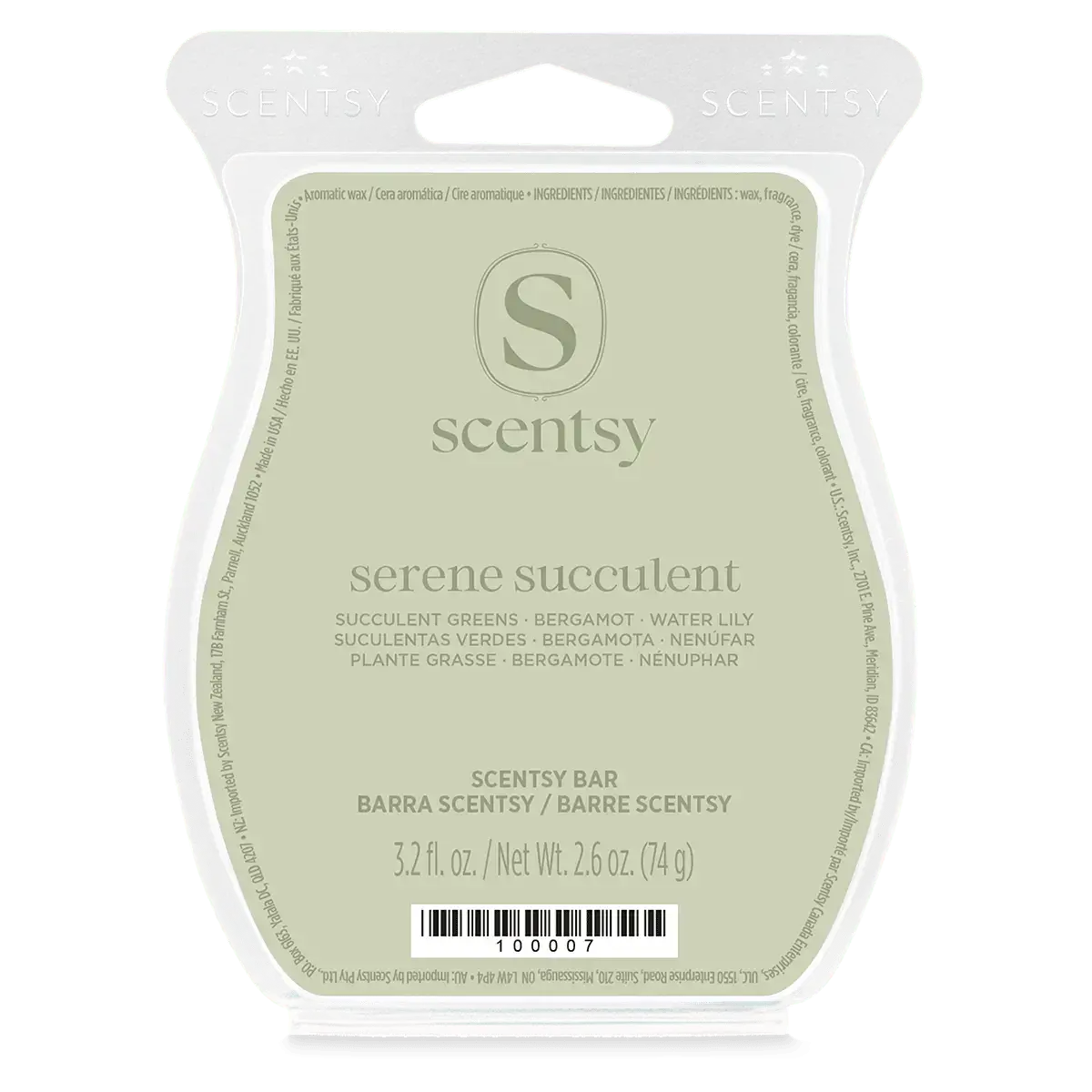 Scentbarserenesucculentfgisor12026Pws_Highres Serene Succulent Scentsy Bar - Happiness Blooms 2026