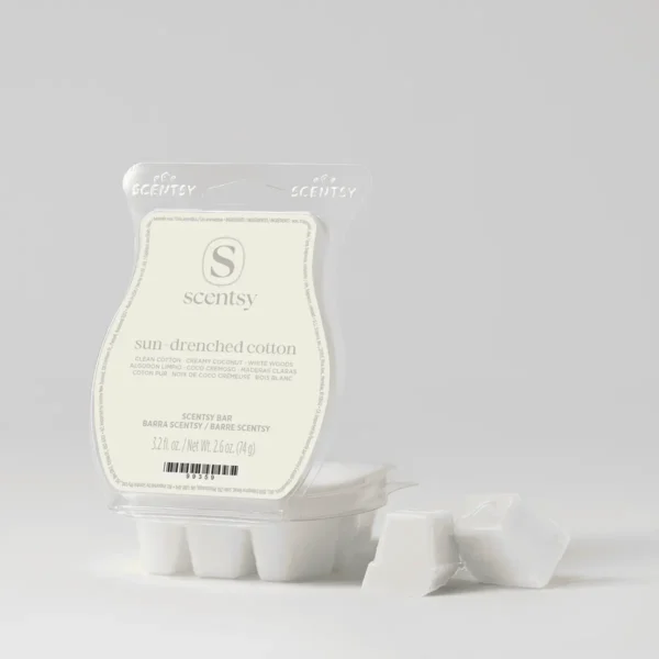 SCENTBarSunDrenchedCottonPACKSHOTWaxR12026PWS_highres Sun-Drenched Cotton Scentsy Wax Bar