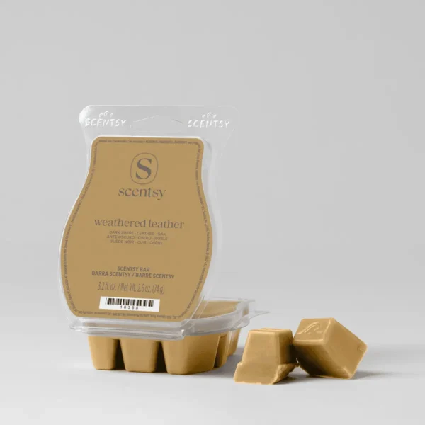 SCENTBarWeatheredLeatherPACKSHOTWaxR12026PWS_highres Weathered Leather Scentsy Bar