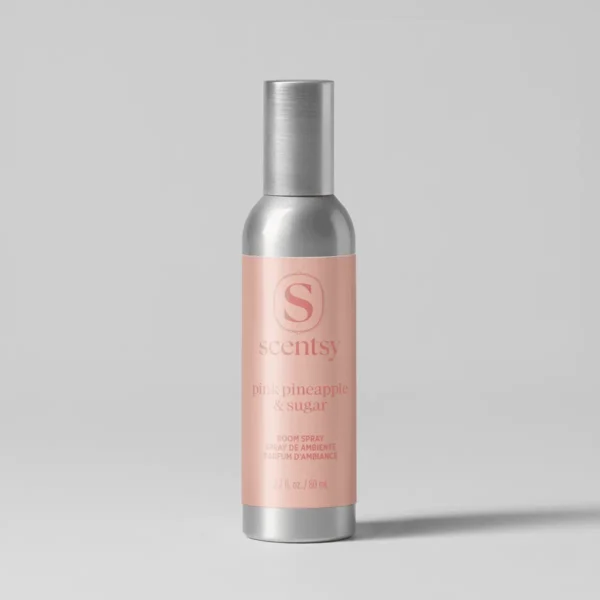 Scentroomspraypinkpineapplesugarpackshotr12026Pws_Highres Hibiscus Pineapple Scentsy Room Spray