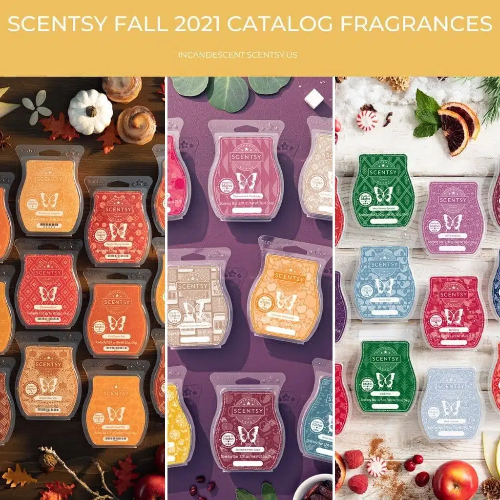 Scentsy Fall 2021 Catalog Scent List Incandescent.Scentsy.us