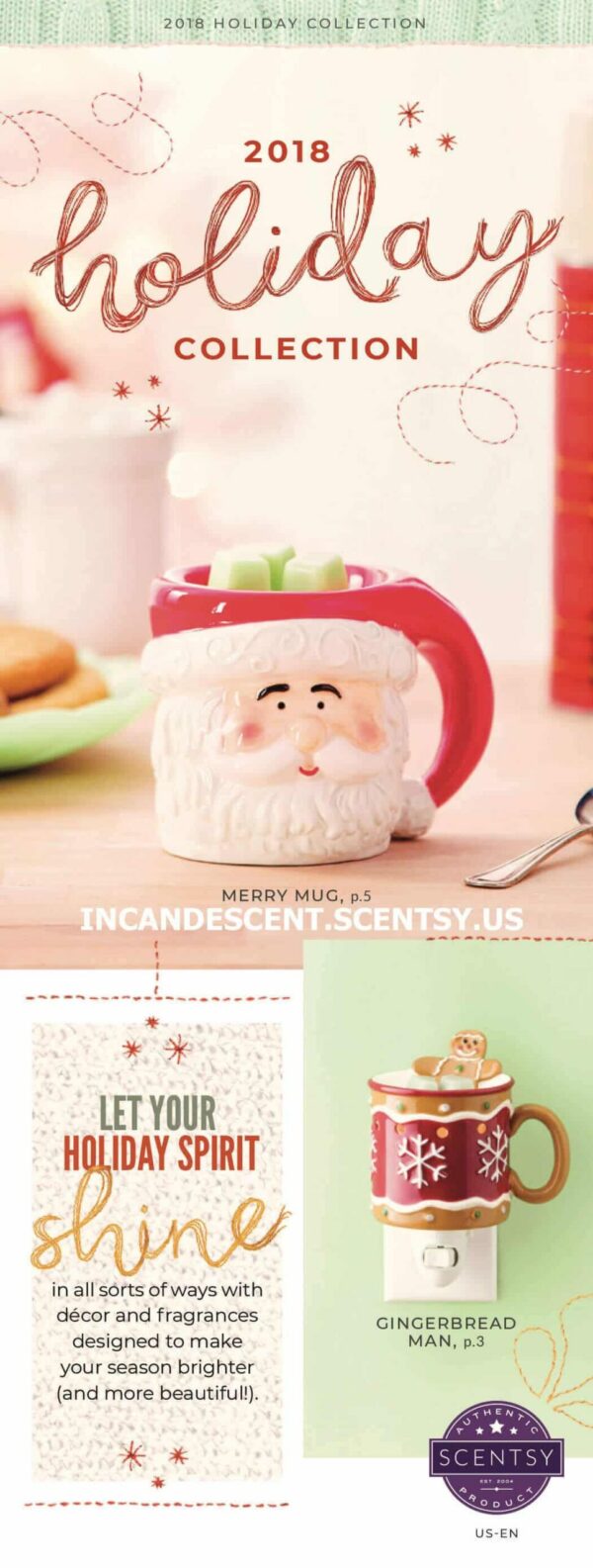 Scentsy Holiday 2018 Brochure HOLIDAY SNOWMAN SCENTSY MINI WARMER