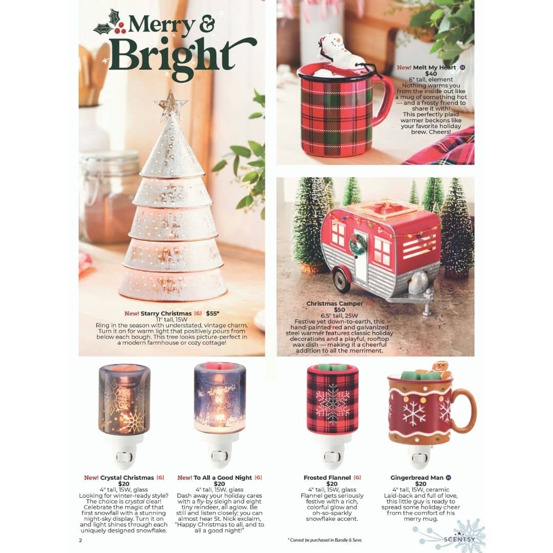 CRYSTAL CHRISTMAS MINI SCENTSY WARMER HOLIDAY 2020