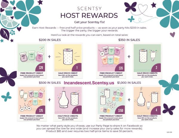 SCENTSY HOST REWARDS INCANDESCENT SCENTSY