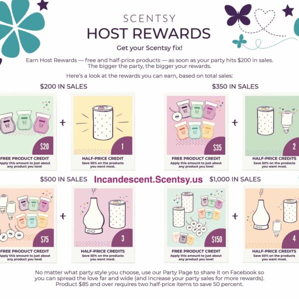 SCENTSY HOST REWARDS INCANDESCENT SCENTSY