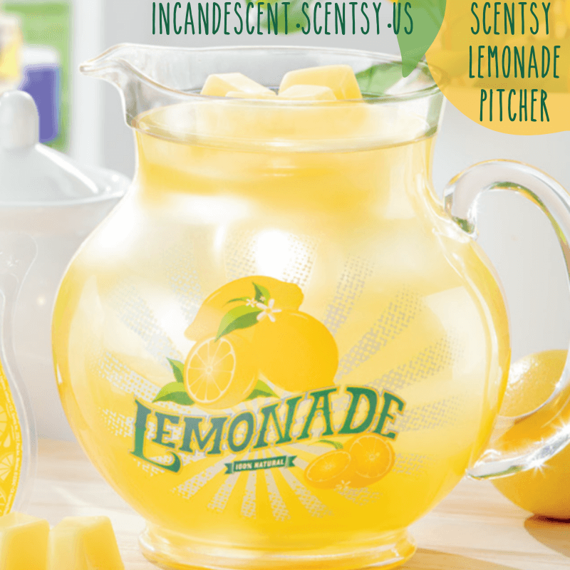 SCENTSY JUNE 2019 WARMER & SCENT OF THE MONTH - LEMONADE PITCHER SCENTSY WARMER & SQUEEZE THE DAY