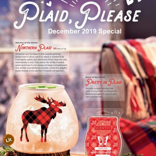 SCENTSY NORTHERN PLAID - DECEMBER 2019 MONTHL SPECIAL