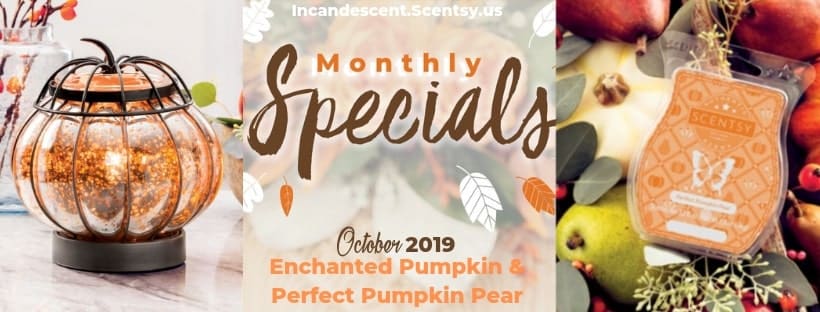 SCENTSY OCTOBER 2019 WARMER & SCENT OF THE MONTH