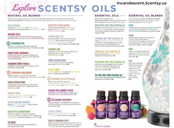 SCENTSY OILS FALL 2019