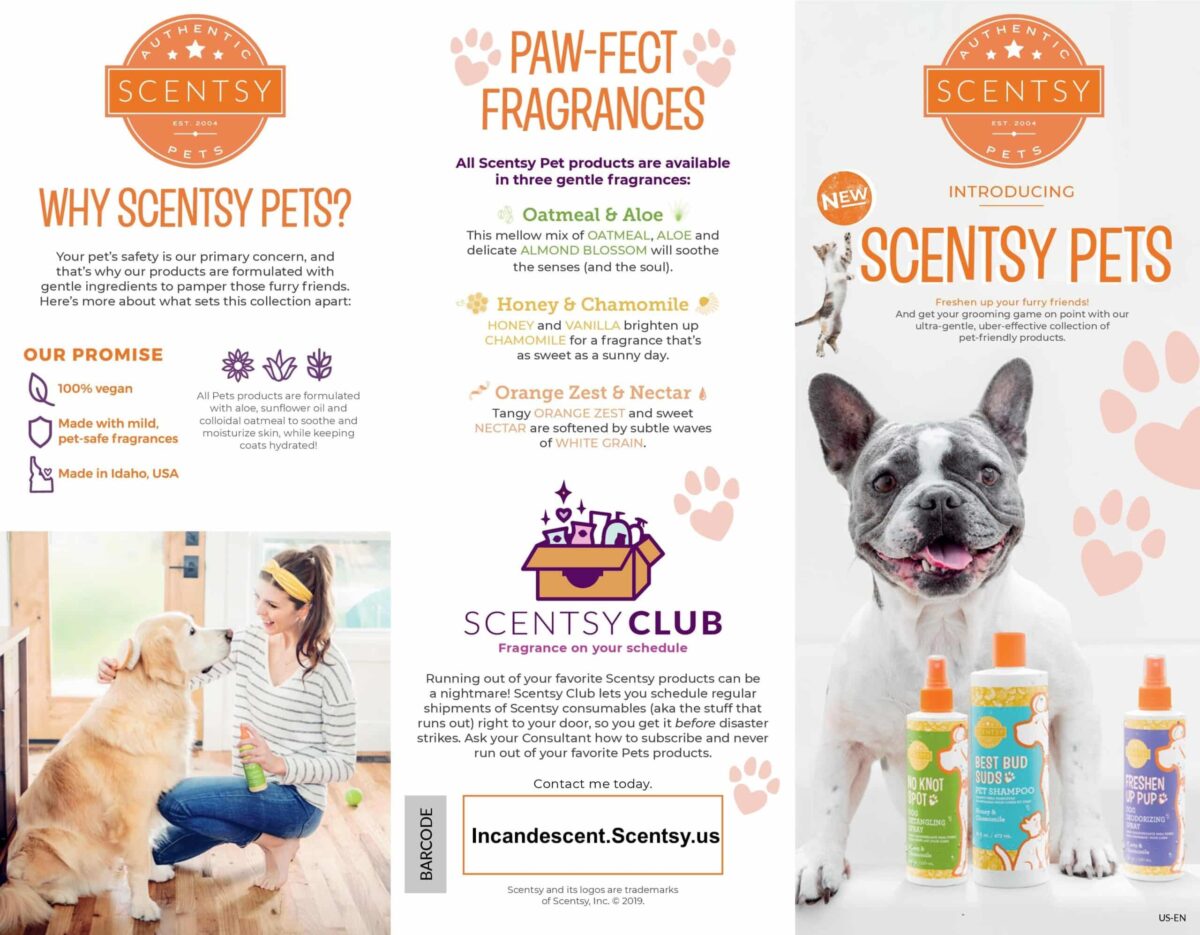 SCENTSY PETS BROCHURE PAGE 1