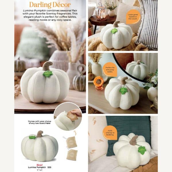 Lumina Scentsy Pumpkin Pillow | Darling Decor