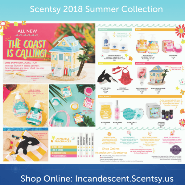 SCENTSY PARADISE SUMMER 2018 NATURAL OIL BUNDLE (3 OILS)