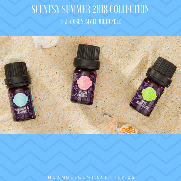 SCENTSY PARADISE SUMMER 2018 NATURAL OIL BUNDLE (3 OILS)