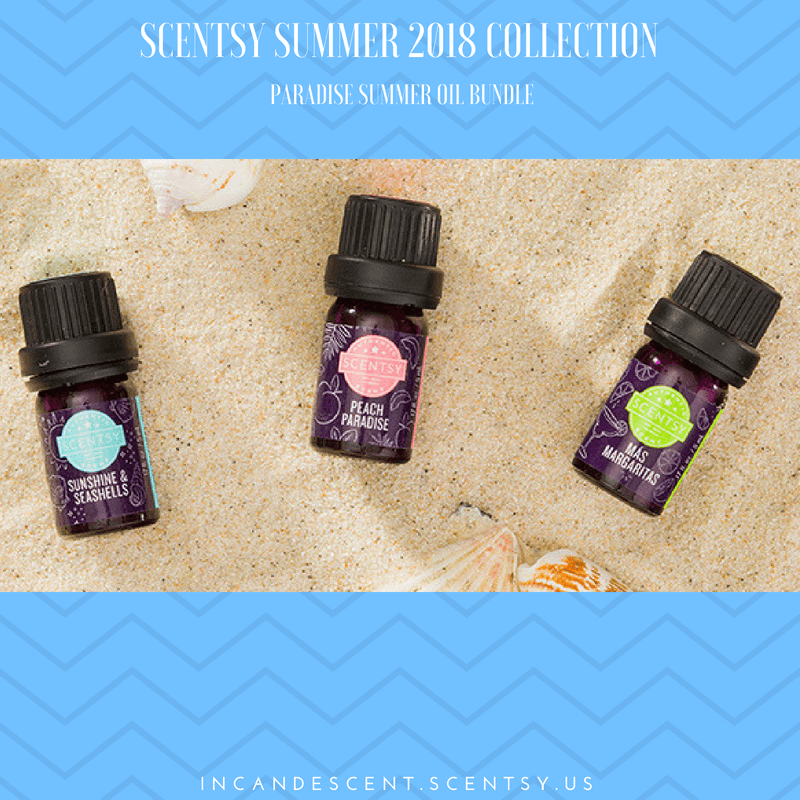 SCENTSY PARADISE SUMMER 2018 NATURAL OIL BUNDLE (3 OILS)