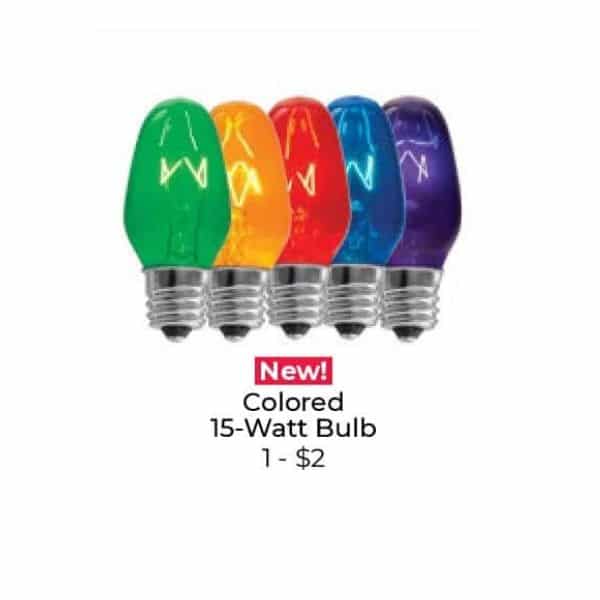 SCENTSY15W COLORED LIGHT BULBS