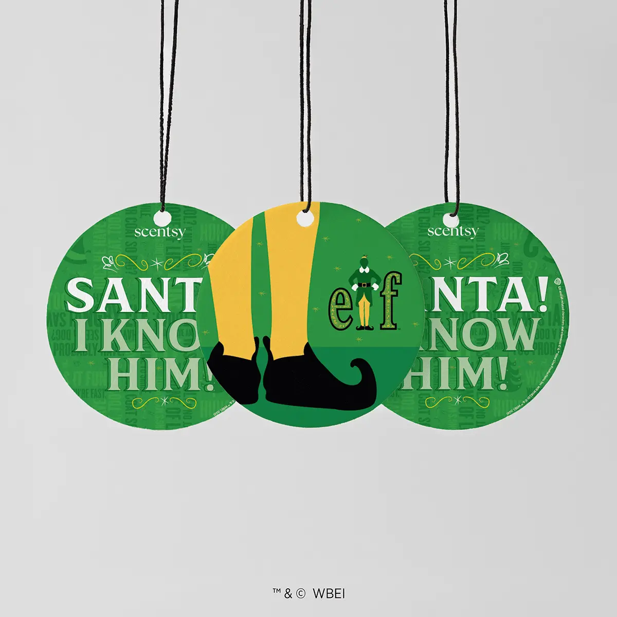 Elf: SANTA! I KNOW HIM! Scentsy Scent Circle 3 Pack