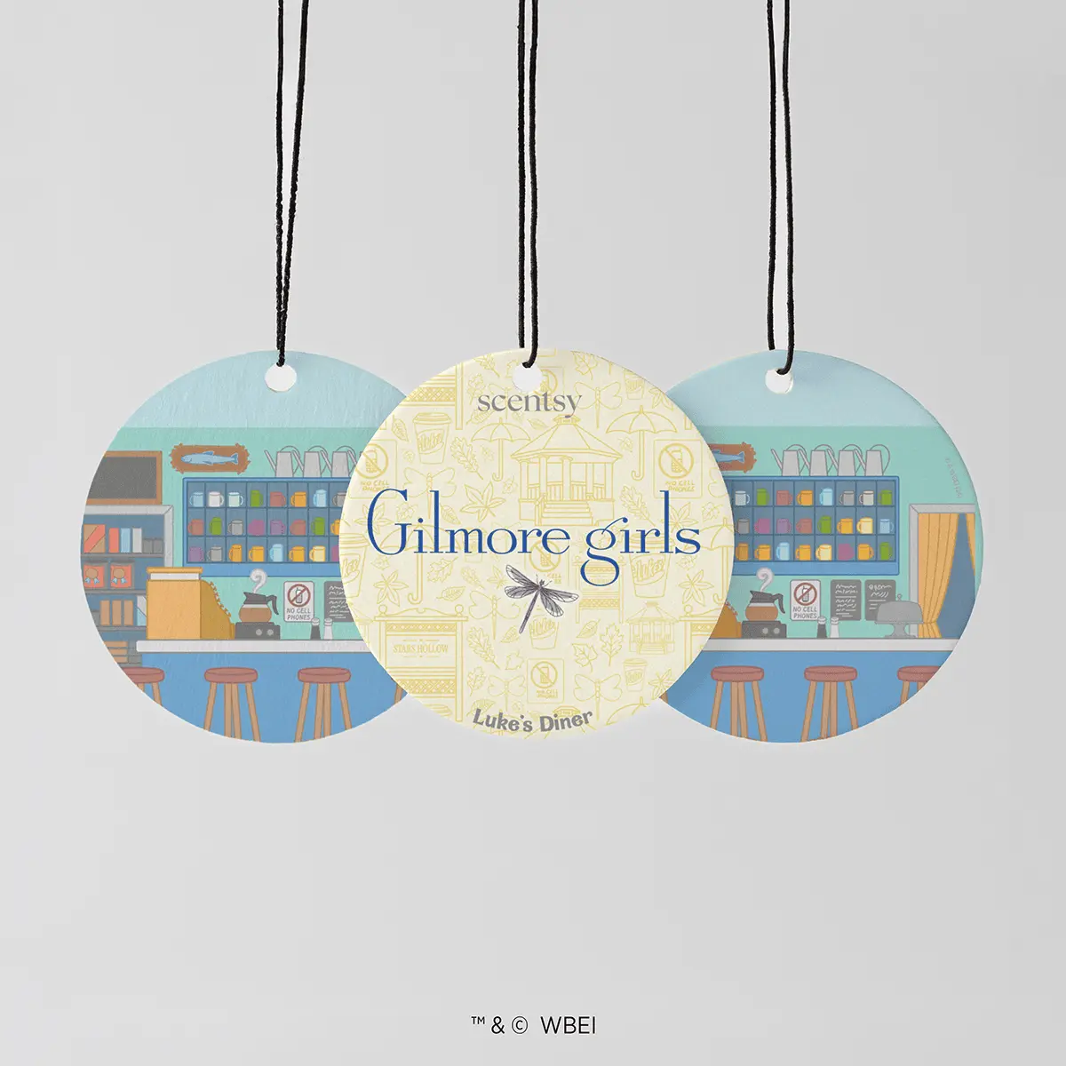 Scentscentcirclegilmoregirlslukesdiner3Packdoublesidedpackshotr12026Pws_Highres Gilmore Girls™ Scentsy Scent Circle 4 Pack
