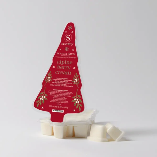 SCENTTreeBrickAlpineBerryCreamPACKSHOTR132026PWS_highres (1) Alpine Berry Cream Scentsy Holiday Wax Brick 2026