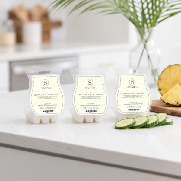 SCENTWaxAloeWaterAndCucumber17bffd160caa6422b837f70fb28c0aa4e_highres Aloe Water & Cucumber 3 Scentsy Bar Bundle