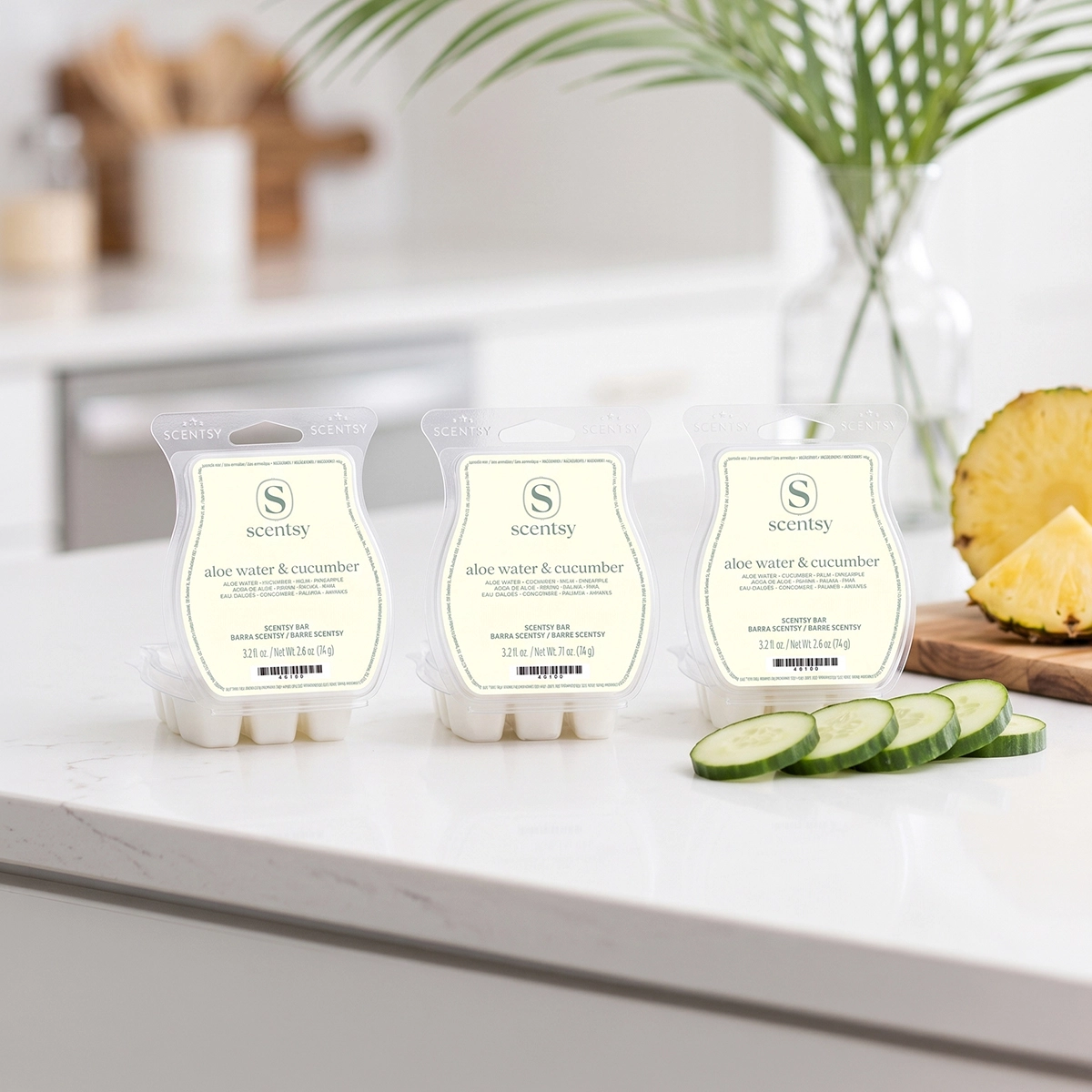 Scentwaxaloewaterandcucumber17Bffd160Caa6422B837F70Fb28C0Aa4E_Highres Aloe Water & Cucumber 3 Scentsy Bar Bundle