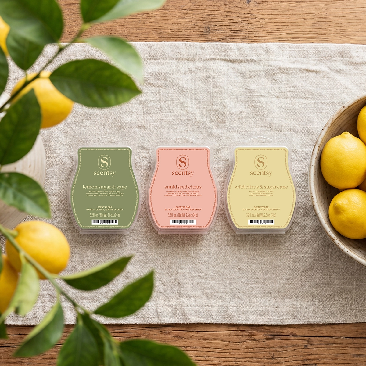 Scentwaxsunlitcitrus2R12026_Highres Sunlit Citrus 3 Scentsy Bar Bundle
