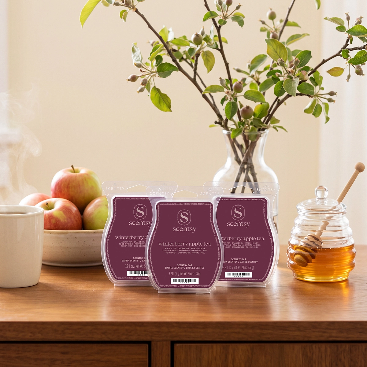Scentwaxwinterberryappletea174884A54E5Ba4207Af90441E0080Db8C_Highres Winterberry Apple Tea 3 Scentsy Bar Bundle