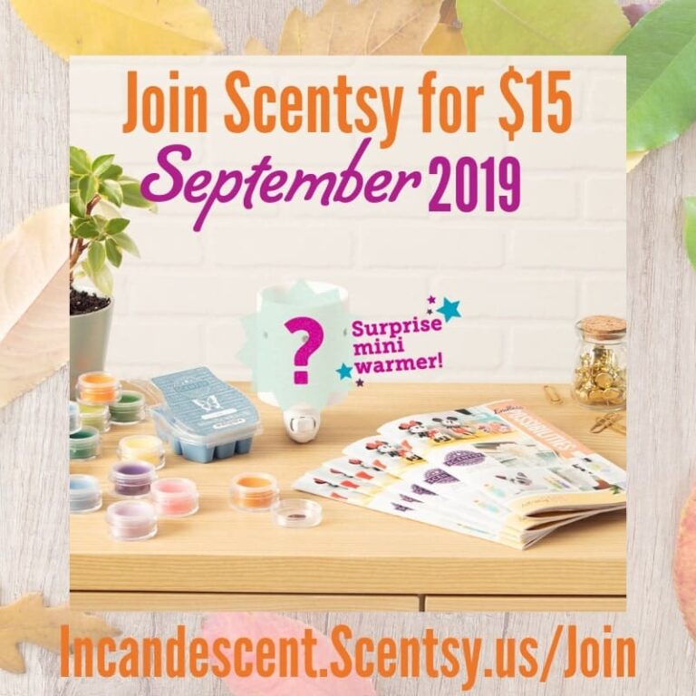 JOIN SCENTSY FOR $15.00 IN SEPTEMBER 2019