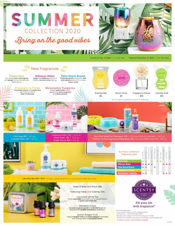 Scentsy 2020 Summer Collection